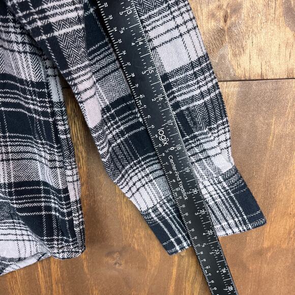 Field & Stream Mens Shirt Gray Blue Plaid Fleece Button Down Front Pockets Small - Picture 8 of 13